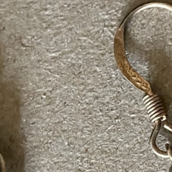 Celtic Knot Artist Signed Amethyst bi-cone 925 Sterling Silver Earrings Ireland - Picture 3 of 8